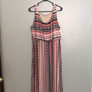 Aztec print maxi dress